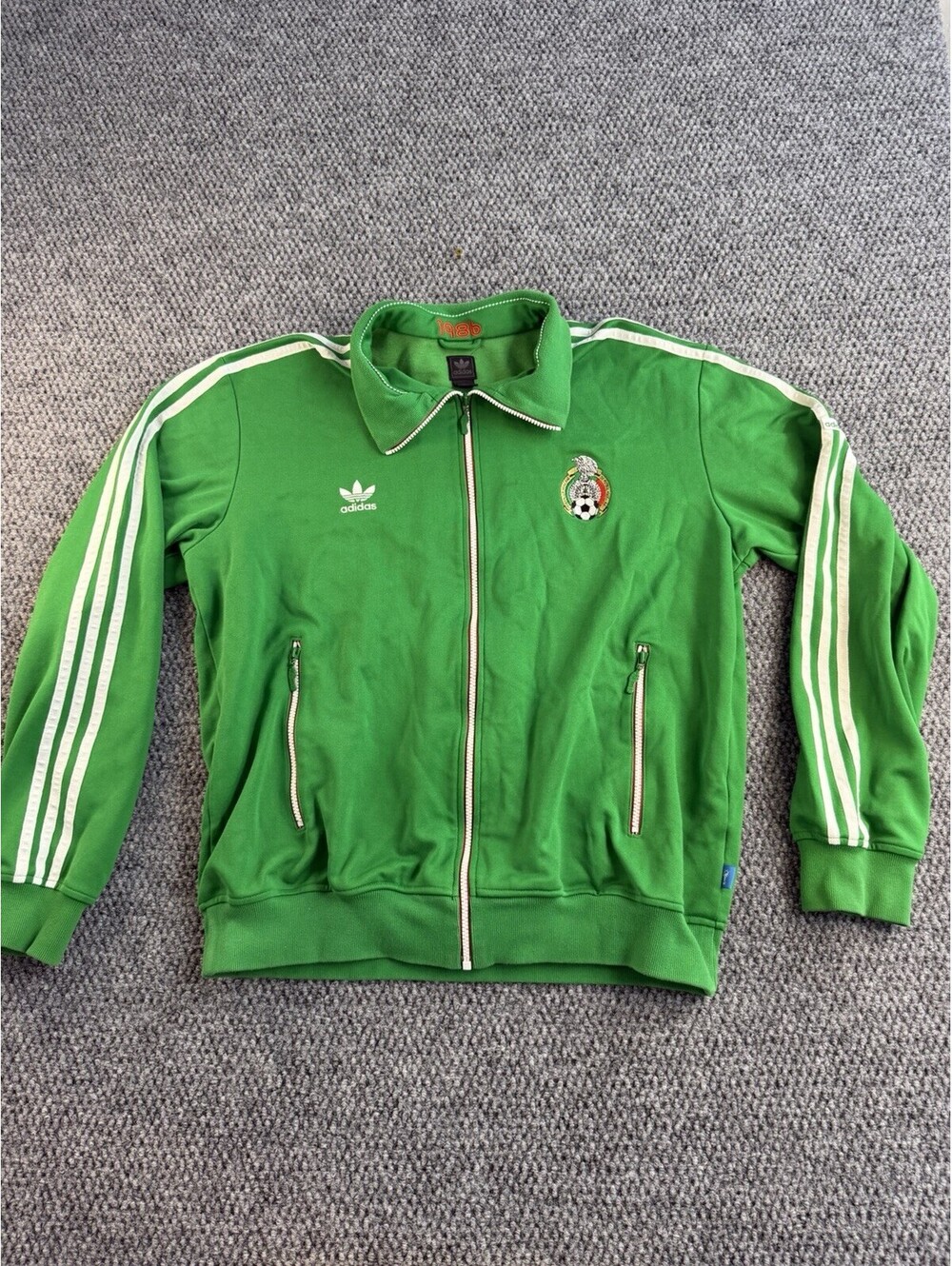 Adidas Originals Mexico Track Jacket 1986 FIFA World Cup Green Mens 2XL